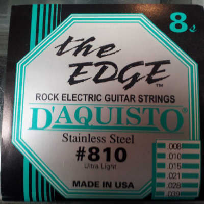 5 sets of D'Aquisto Stainless Steel Guitar Strings 008's plus 10 extra single 008 E strings