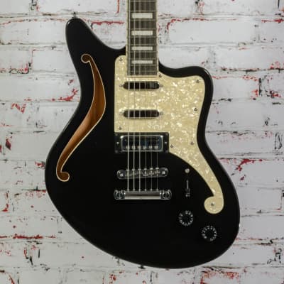 D'Angelico Premier Bedford SH Electric Guitar, Black Flake x4125 image 1