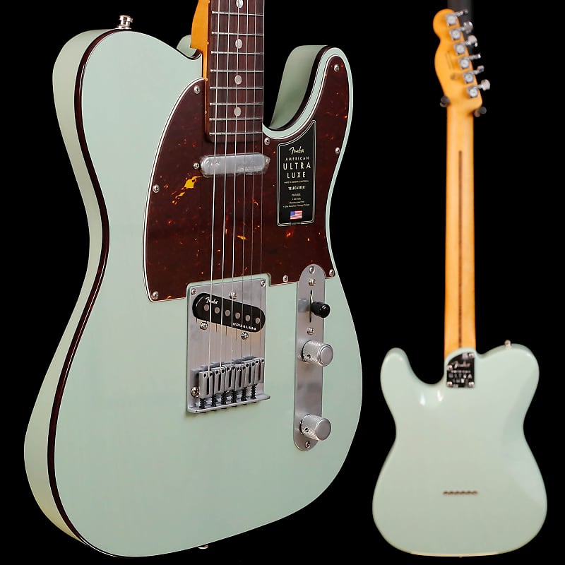 Fender American Ultra Luxe Telecaster, Surf Green image 1