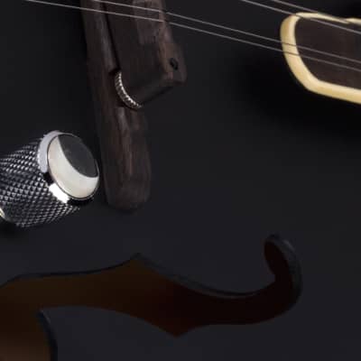 LUNA Moonbird F-style Mandolin NEW acoustic/electric Black Satin image 4