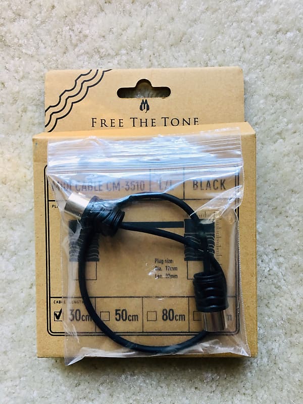 Free The Tone CM-3510 Angled Adjustable MIDI Cable (30cm or 11.8