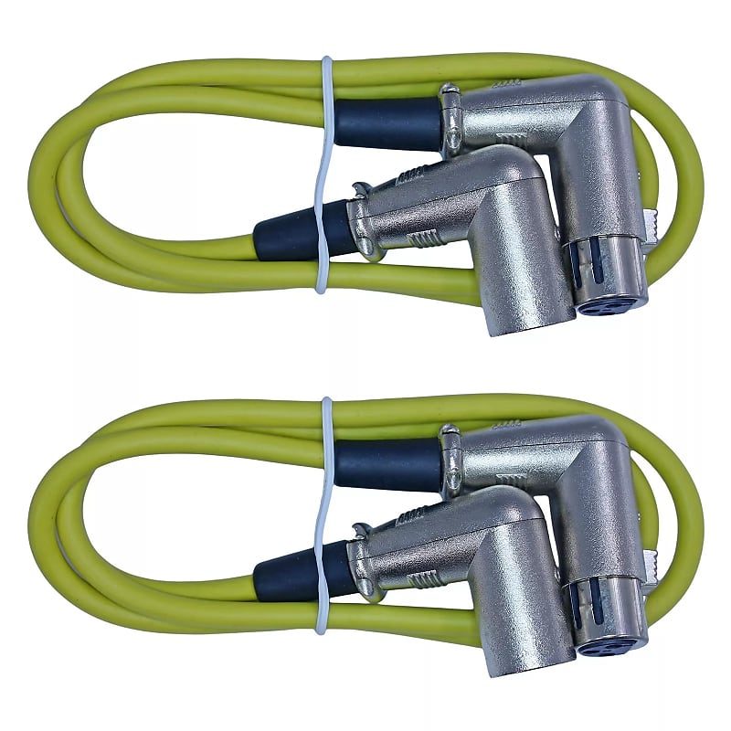 Low Profile 10Ft Foot Right Angle 3Pin Xlr Shielded Audio Mic Cable Patch Cord image 1