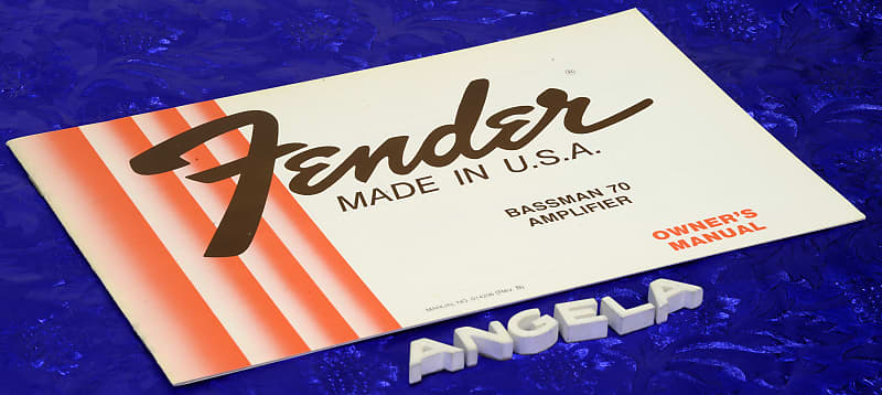 Fender Bassman 70 Amplifier '80s Owner's Manual Booklet Original N.O.S. Print image 1