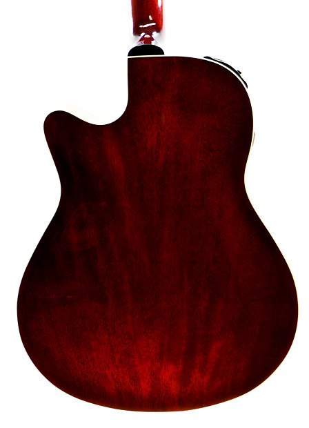 Ibanez AE18 Grand Concert Body Acoustic Electric Guitar Trans Red Case