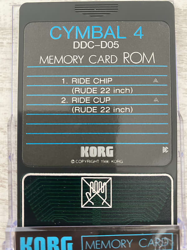 Korg DDC-D05 Rom Card - Cymbal4 for DDD1, DDD5