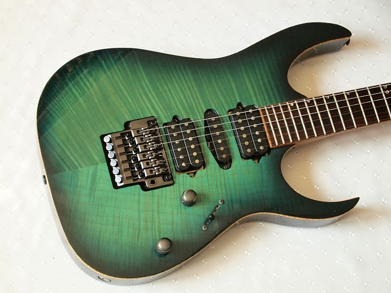 Ibanez J-Custom RG 1680 1999 Green Burst | Reverb