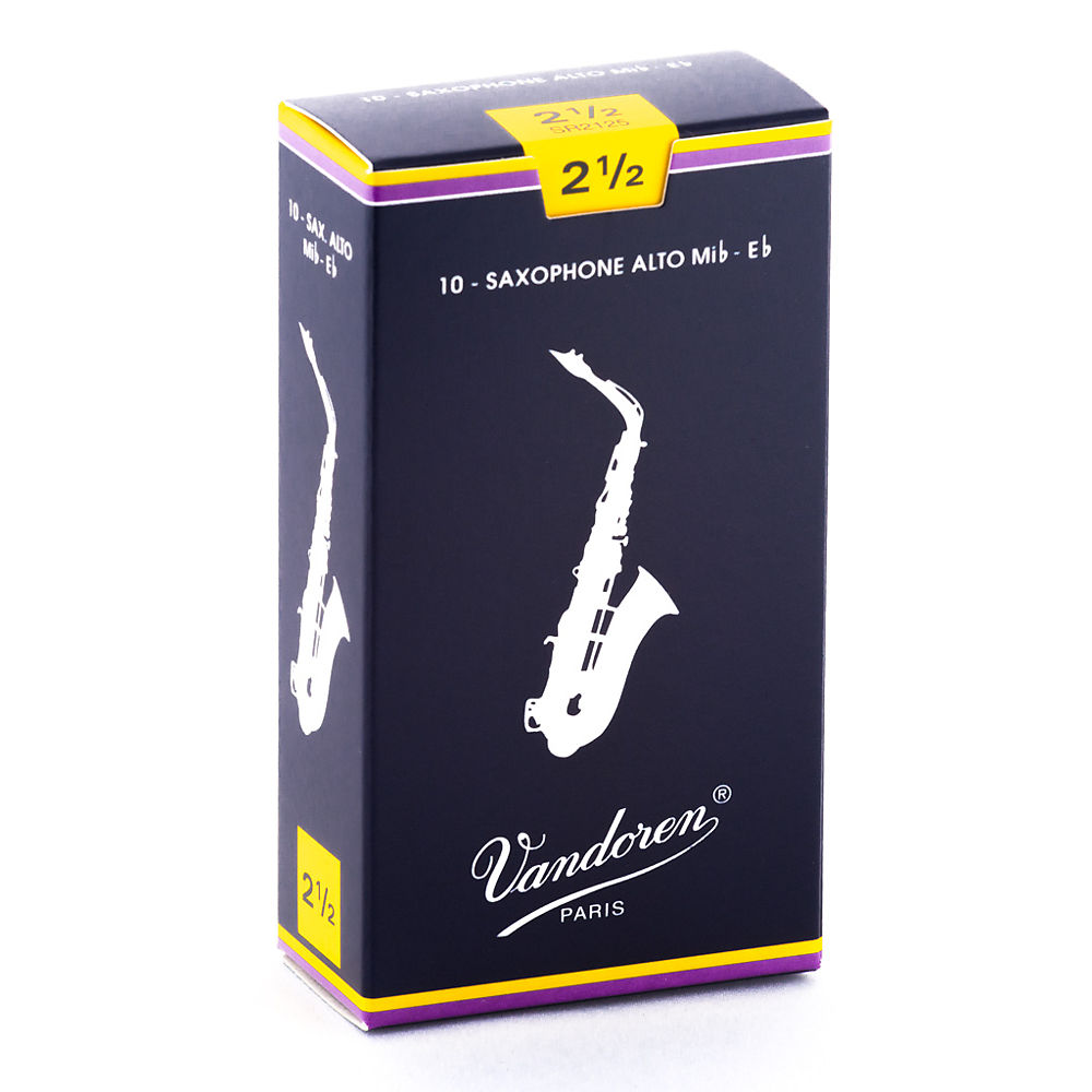Vandoren SR2125 Traditional Eb Alto Sax Reeds Strength 2.5 Reverb