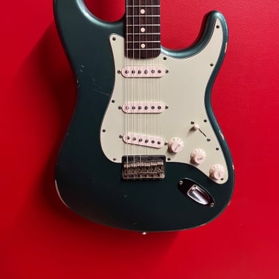 Fender 1967 Stratocaster Custom Shop Hardtail Relic Sherwood Green del 2015 Custom Order image 3