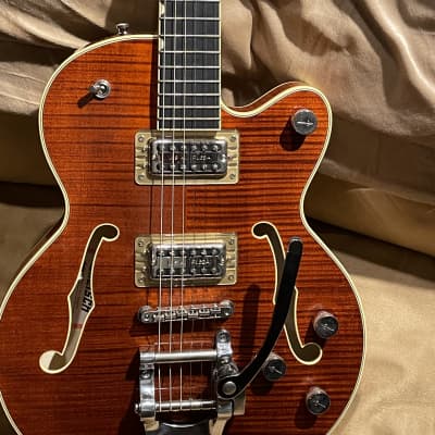 Gretsch G6659TFM Players Edition Broadkaster Jr. with Flame Maple Top 2019 - Present - Bourbon Stain for sale