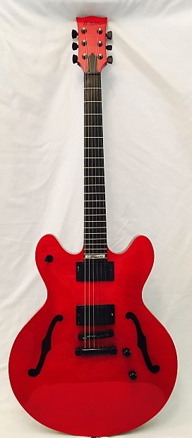 Custom Built 335 Style, Solid Maple Top, Mahogany Body, Gibson Red - Made in USA image 1
