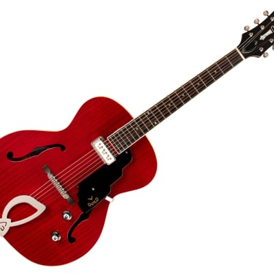 Guild T-50 Slim Dynasonic Hollowbody Guitar - Cherry for sale