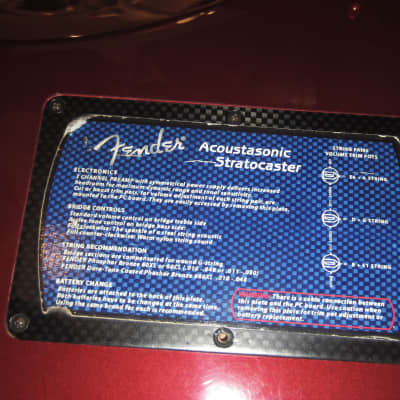 Fender Acoustasonic 2003 - Candy Apple Red image 7