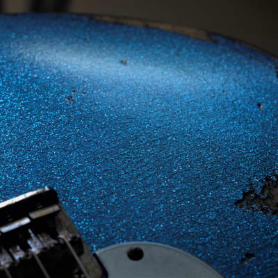 American Fender Stratocaster Relic Custom Nitro Blue Sparkle HSS image 24