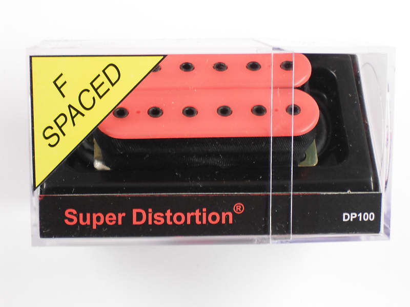 DiMarzio F-spaced Super Distortion Bridge Humbucker Pink W/Black Poles DP 100 image 1
