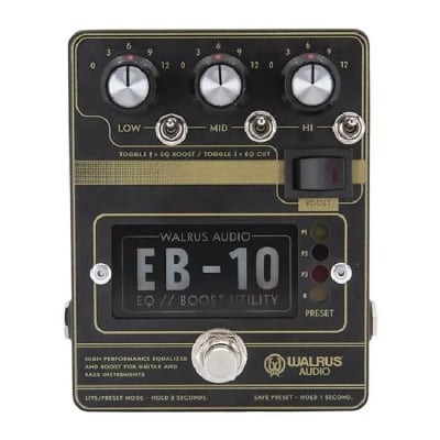 Walrus Audio EB-10 Black Pre-Amp Boost EQ *Free Shipping in the USA* image 3