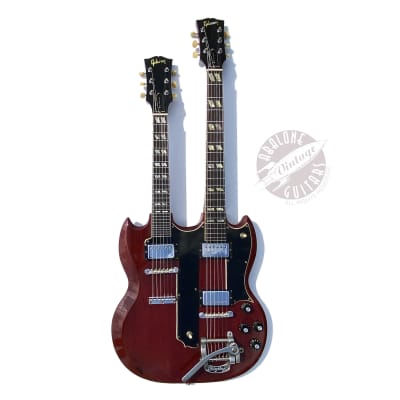 1969 Gibson EMS-1235 Double Mandolin double neck EDS-1275 Extremely rare Cherry red. Doubleneck. image 3