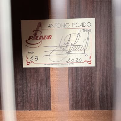Antonio Picado Model 53 Classical Guitar Cedar & Rosewood w/case *made in Spain image 8