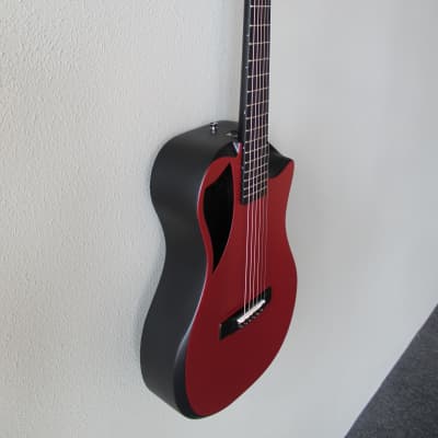 Brand New Journey OF660 Overhead Carbon Fiber Acoustic/Electric Travel Guitar - Maroon Matte image 3
