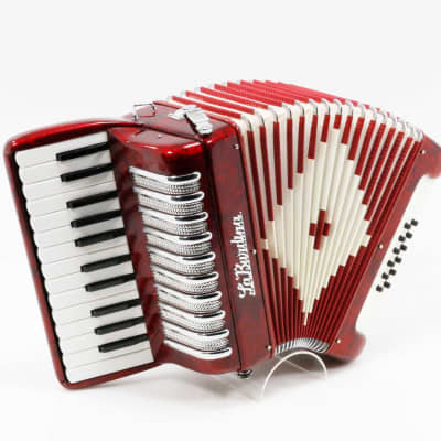 La Burdina 12 bass accordion Red Pearl image 1