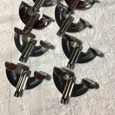 Vintage Extra Large Butterfly Bass Drum Claw Hooks 1 5/8" x 2 1/2" (8) Late 70's/early 80's - Chrome image 4