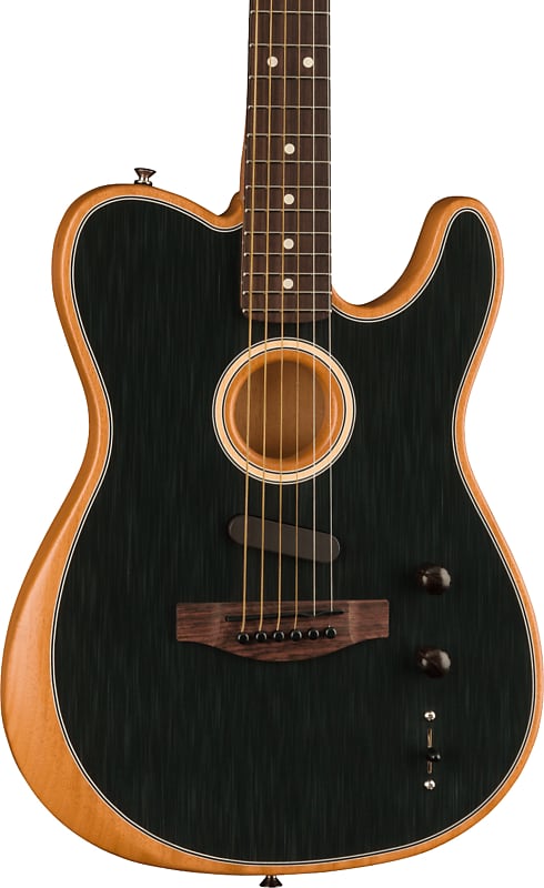 Fender Acoustasonic Player Telecaster, Rosewood Fingerboard, Brushed Black w/Bag image 1