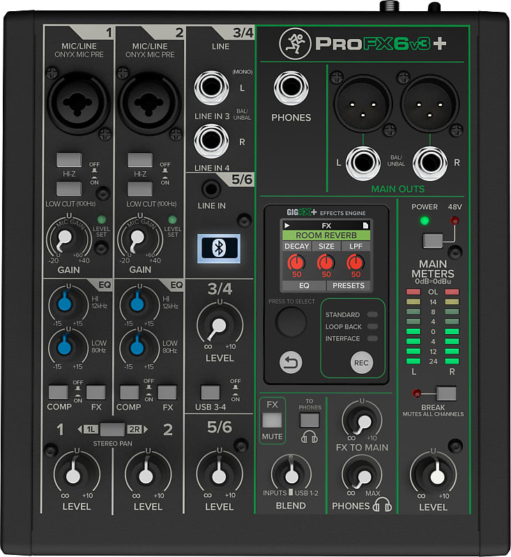 Mackie ProFX6v3+ 6-channel Mixer