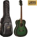 Oscar Schmidt Folk Style Acoustic Guitar, Spruce Top, Trans Green, OF2TGR W/Gigbag, OF2TGR BAG