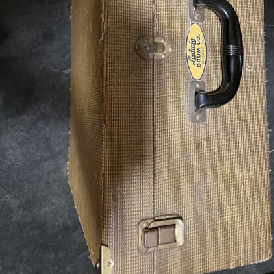 Ludwig Drum Co. late 20s snare drum Hard Trap Case with snare drum stand 1925-1931 Tweed image 7