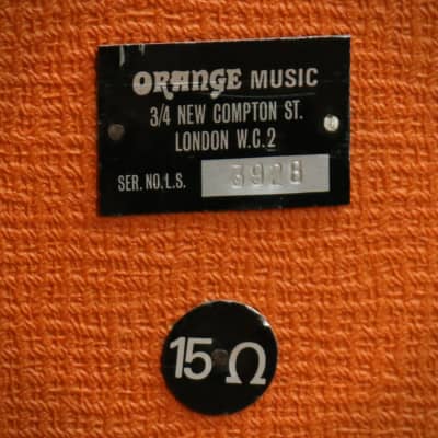 1974 Orange 4x12 Speaker Cabinet OR (Made in UK) Vintage image 4