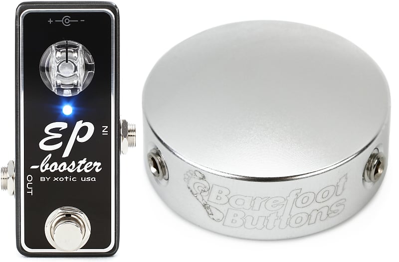 Xotic EP Booster Mini Boost Pedal Bundle with Barefoot Buttons V1