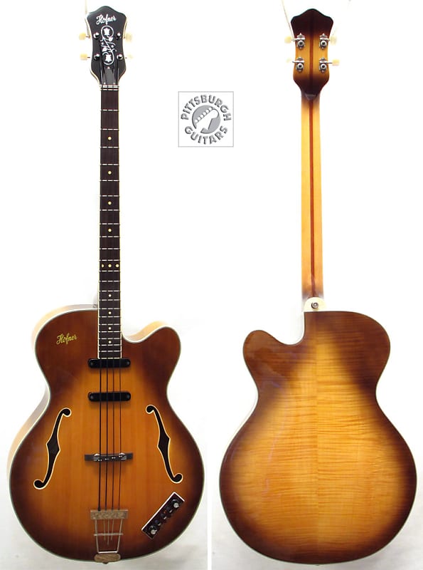 Hofner Contemporary Series 500/5 President Bass, Sunburst Finish, w/Set Up  & Hard Case, Excellent!