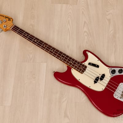 1967 Fender Mustang Bass Vintage Short Scale Bass Dakota Red w/ Case image 11