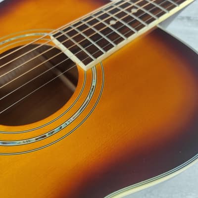 Hummingbird Custom (by Tokai Japan) Acoustic Guitar (Brown Sunburst) image 3