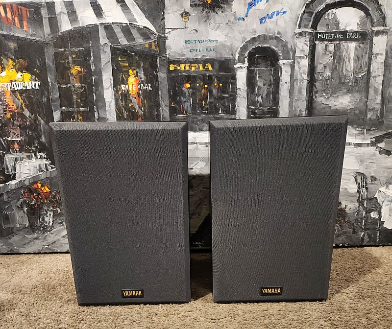 Yamaha Yamaha NS-A525 Stereo Bookshelf Speakers 1993 - Black wood cabinet  			