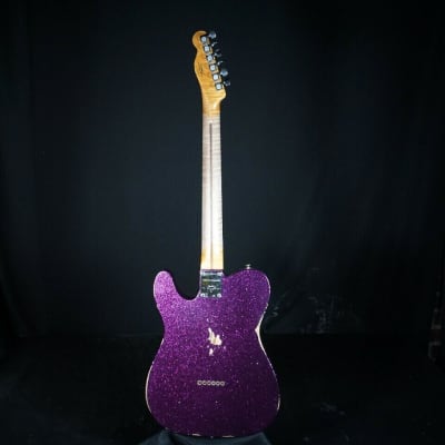 Fender Custom Caballo Tono Ligero Aged Magenta Sparkle Guitar image 9