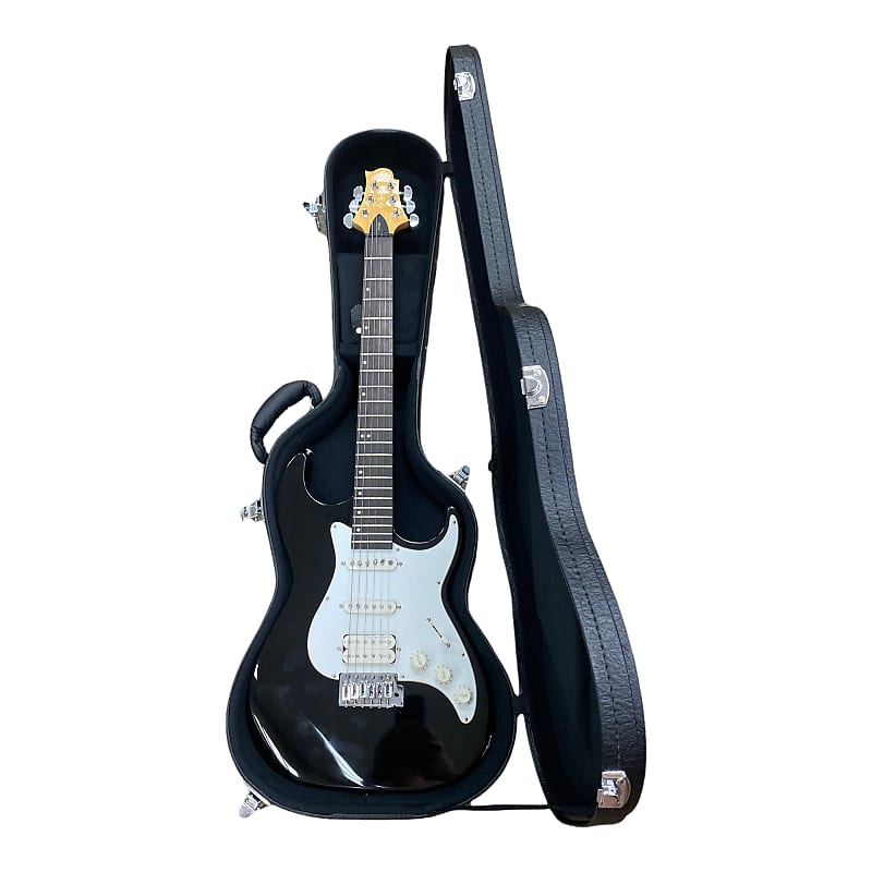 Samick Malibu MB-2 Black SSH Electric Guitar w/Hardshell Case image 1