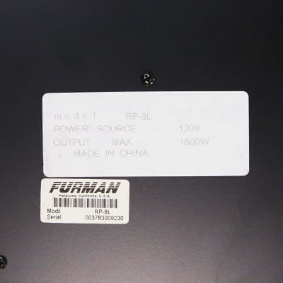 2003 Furman RP-8L 1800 Watt Power Conditioner Light Module Rack Mount Studio / Live Unit image 14