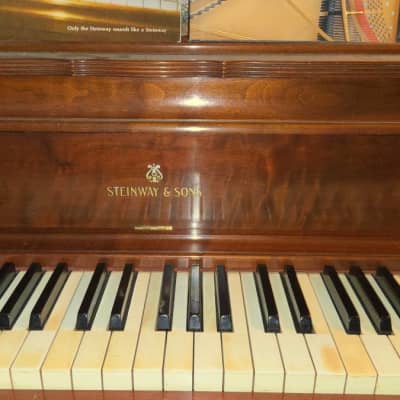 1953 Steinway Model F Walnut Console Upright Piano image 5