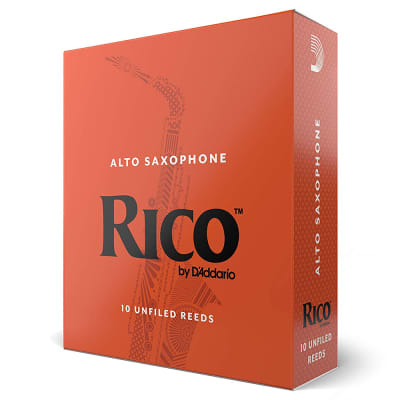 D'Addario Rico RJA1020 Alto Saxophone Reed 10-Pack, Strength 2.0 image 2