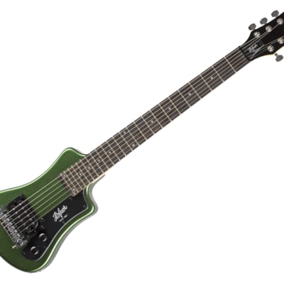 Hofner Shorty Electric Travel Guitar w/ Gig Bag - Cadillac Green image 1