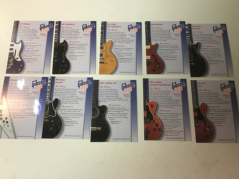 Gibson Collectible Guitar Cards | Reverb