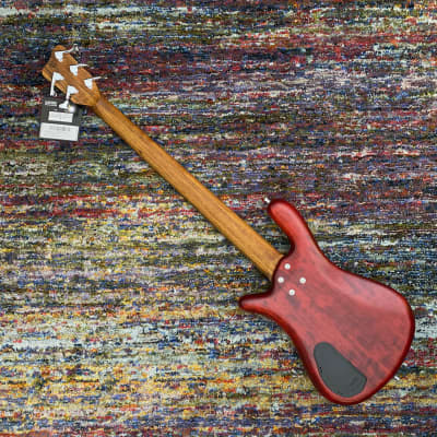 Warwick German Pro Series Streamer LX-5 String Bass - Burgundy Red Transparent Satin / Cherry Body image 4