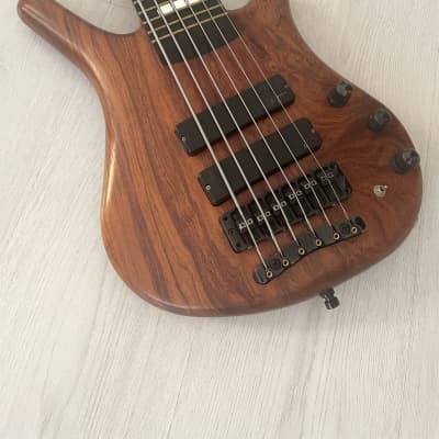 Warwick Thumb Custom NT 6 Strings With Side Red LEDs 2004 - Natural Oil Finish for sale