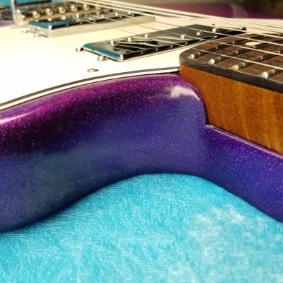 Retro Jazzmaster w Custom Body + Wide Range Humbuckers, 2017/21 - Purpleburst Metal Flake (Video) image 8