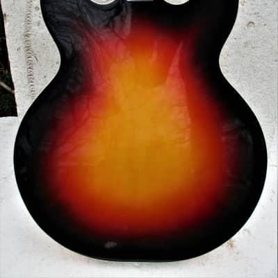 Kapa  Series 500 Guitar, 1960's,  Sunburst, 2 P.U.'s, Clean image 9