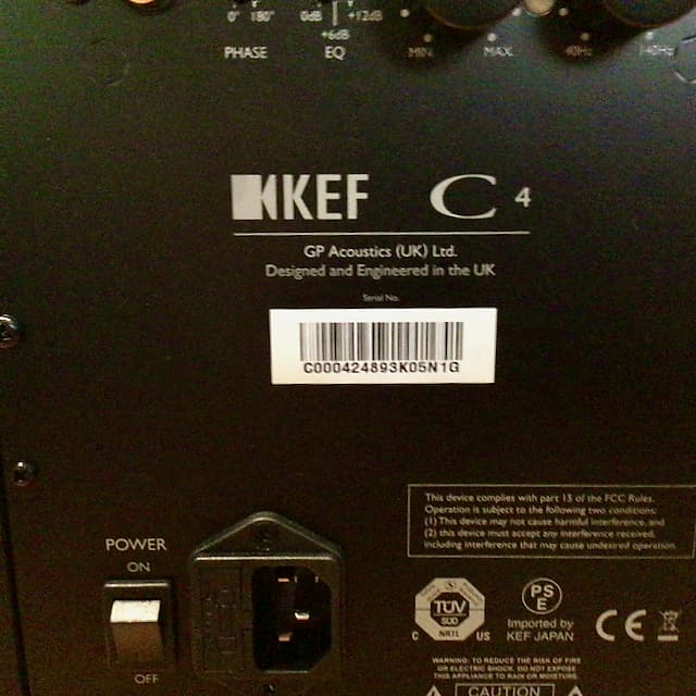 KEF C4 Subwoofer, Powered 8-inch, 200 watt, Still in Original Box