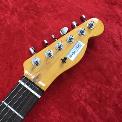 Martyn Scott Instruments "Custom 72" Handbuilt Partscaster Guitar in Mocha Ash with Black Sparkle Plate image 8