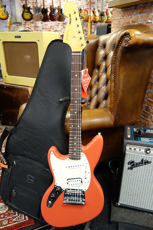Fender Kurt Cobain Jag-Stang Left-Hand Fiesta Red | Reverb Norway