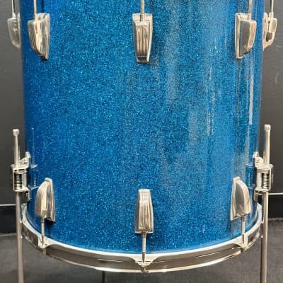 WFL Ludwig 24/13/16/5x14" Vintage Drum Set - Aqua Sparkle - MINT! image 20