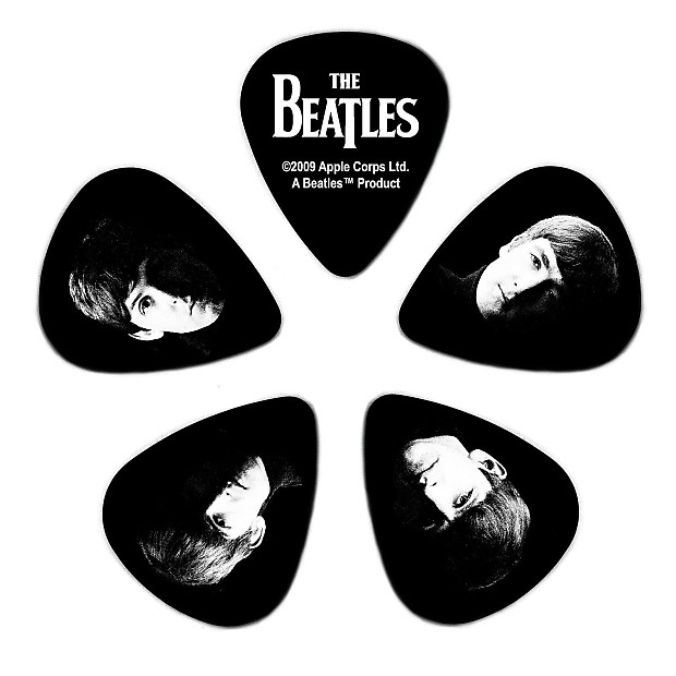 D'Addario 1CBK6-10B2 The Beatles Signature Guitar Picks - Heavy (10-Pack) image 1